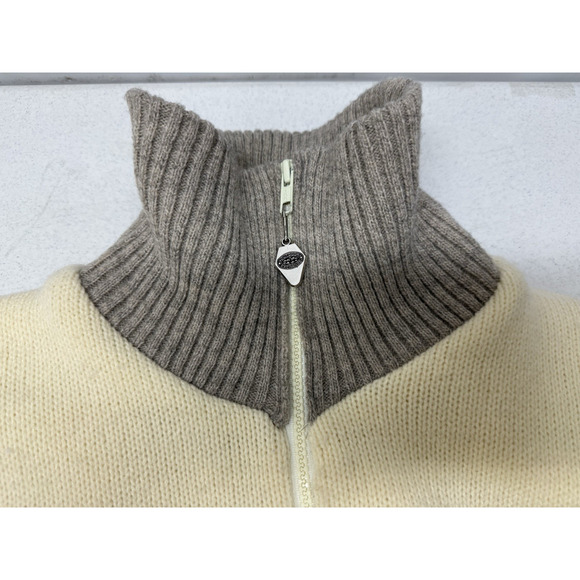 Vintage OUTDOOR EXCHANGE Wool Blend Sherpa Lined Cardigan Sweater Jacket Large - Picture 4 of 13